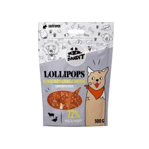Mr. Bandit LOLLIPOPS Lamb and duck – лакомство с агнешко и патица за кучета