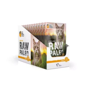 Raw Paleo Cat Sterilised Turkey – пауч