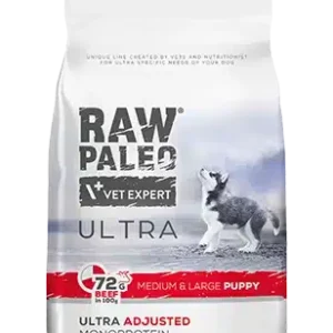 Raw Paleo Ultra Medium & Large Puppy Beef – суха храна