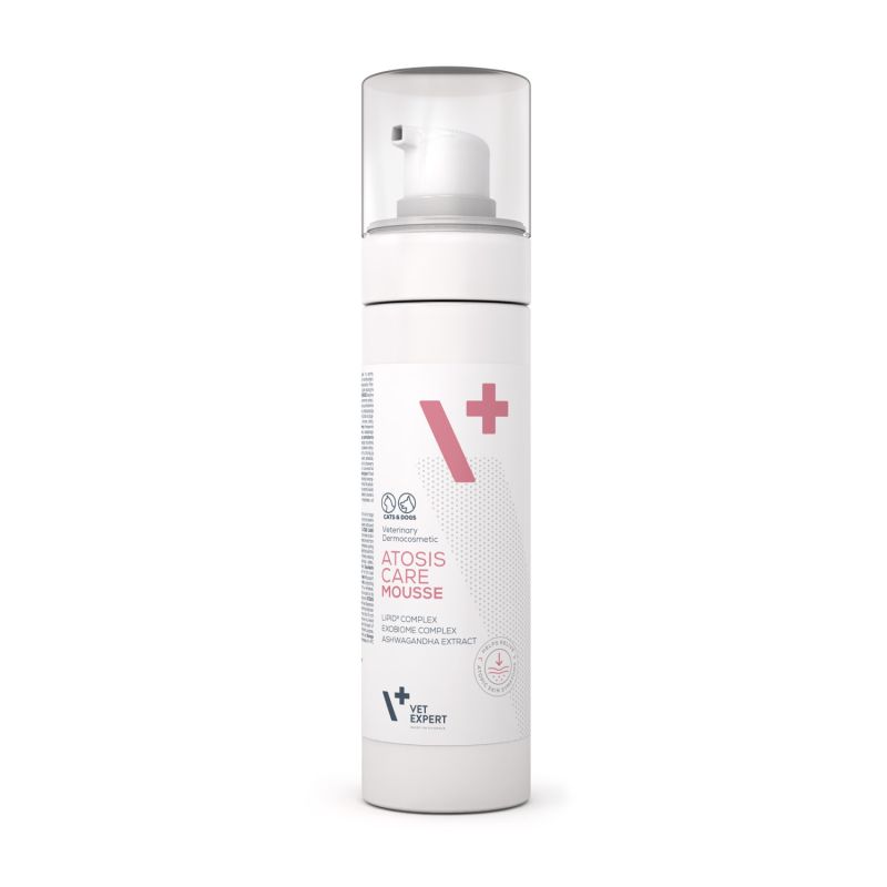 Vet Expert Atosis Care Mousse 150ml - пяна за сухо къпане за кучета и котки с атопична кожа